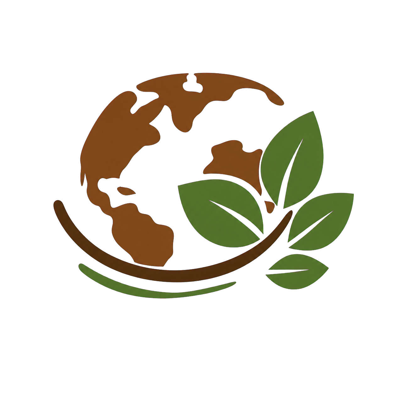 RoyalRoots globe and leaves emblem